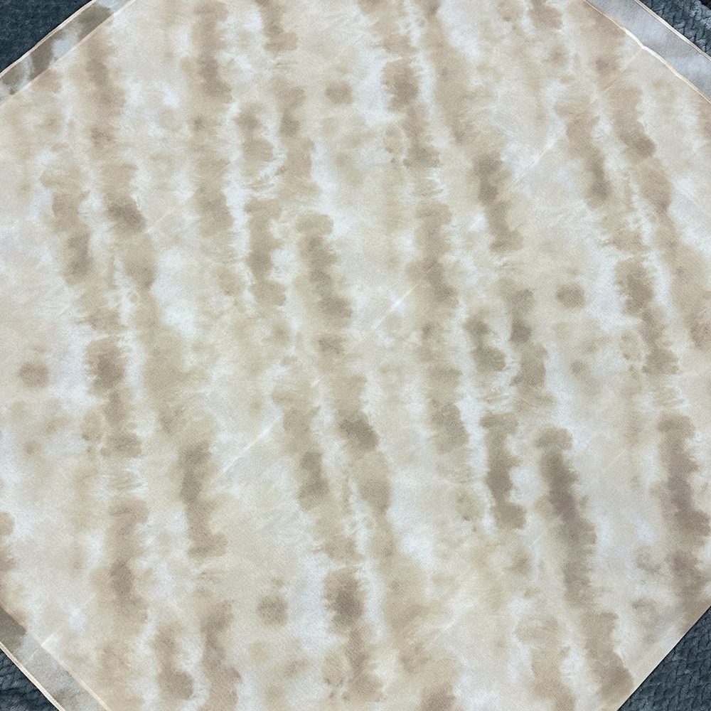 Colleen Lopez Shawl Wrap Scarf Bohemian Chic Hippy Sheer Tie Dye Neutral Beige - Picture 9 of 10